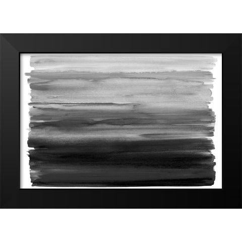 Ombre Black I Black Modern Wood Framed Art Print by Corbin, Allie