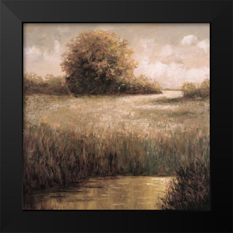 Hillside Pond II Black Modern Wood Framed Art Print by Palmer, Craig