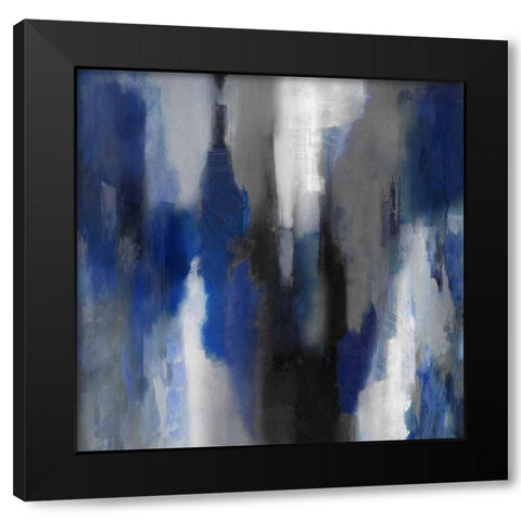 Apex Blue I Black Modern Wood Framed Art Print by Spencer, Carey