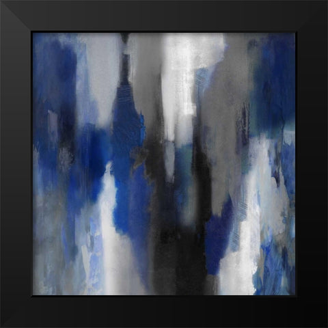 Apex Blue I Black Modern Wood Framed Art Print by Spencer, Carey