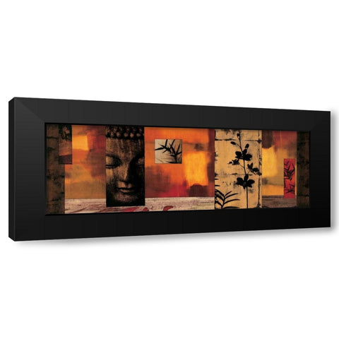 Dharma I Black Modern Wood Framed Art Print with Double Matting by Donovan, Chris