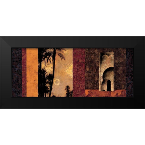 Marrakesh Black Modern Wood Framed Art Print by Donovan, Chris