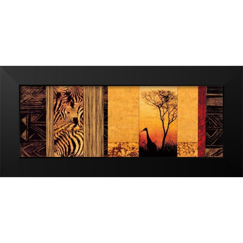 African Plains Black Modern Wood Framed Art Print by Donovan, Chris