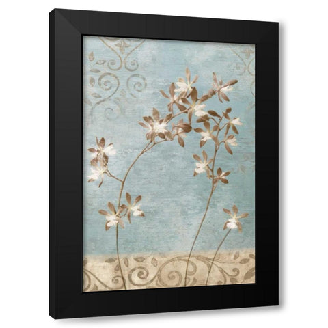 Blue Moves I Black Modern Wood Framed Art Print with Double Matting by Donovan, Chris