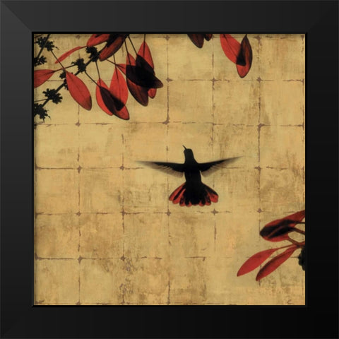 Colibri II Black Modern Wood Framed Art Print by Donovan, Chris