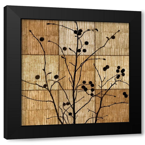 Tree Silhouette I Black Modern Wood Framed Art Print with Double Matting by Donovan, Chris