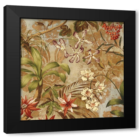 Lush II Black Modern Wood Framed Art Print with Double Matting by Donovan, Chris