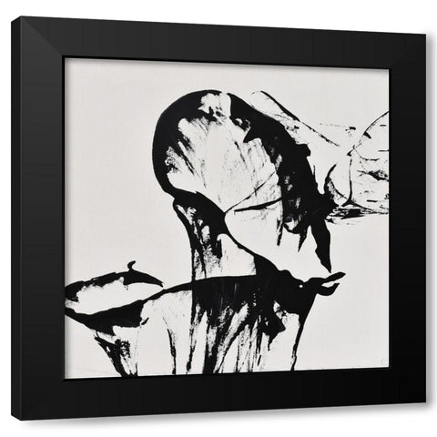 String Theory Time Black Modern Wood Framed Art Print with Double Matting by Klingeler, Christian