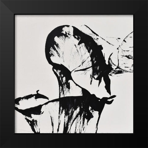 String Theory Time Black Modern Wood Framed Art Print by Klingeler, Christian