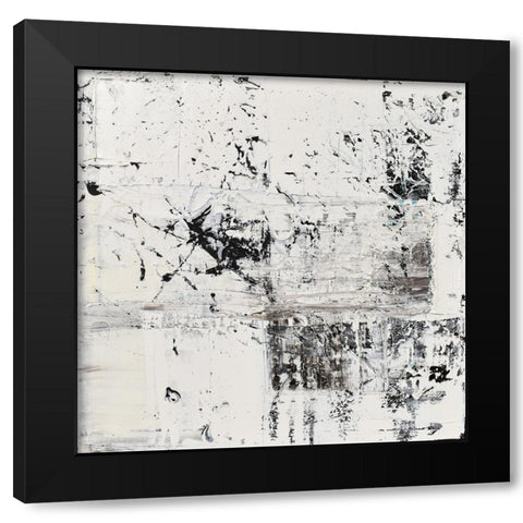 Elemental Frost Black Modern Wood Framed Art Print by Klingeler, Christian