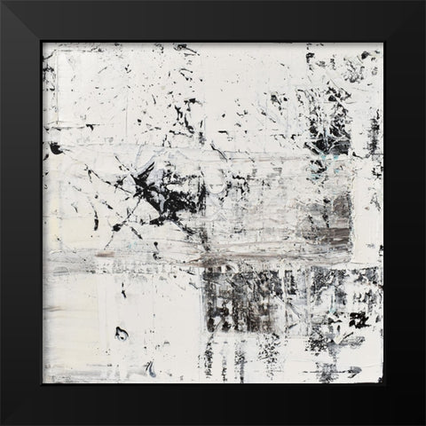 Elemental Frost Black Modern Wood Framed Art Print by Klingeler, Christian