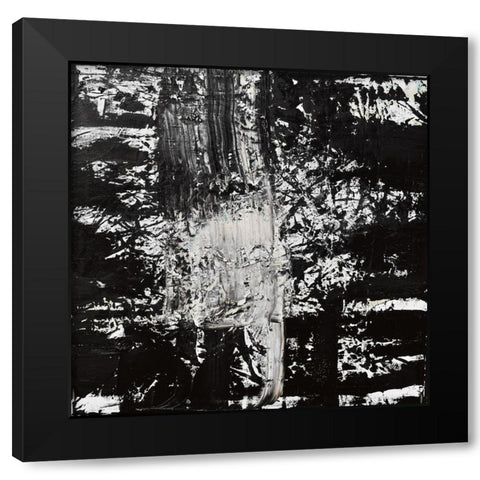 Elemental spark Black Modern Wood Framed Art Print with Double Matting by Klingeler, Christian