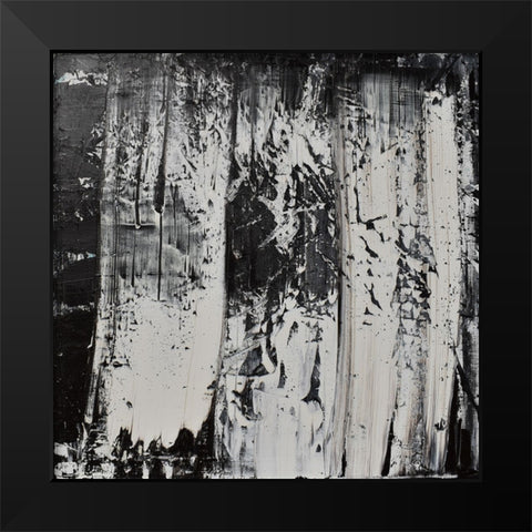 Elemental Wave Black Modern Wood Framed Art Print by Klingeler, Christian