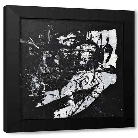 String Theory Mass Black Modern Wood Framed Art Print with Double Matting by Klingeler, Christian