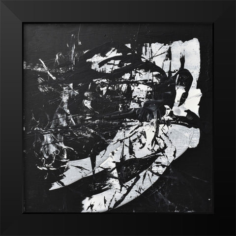 String Theory Mass Black Modern Wood Framed Art Print by Klingeler, Christian