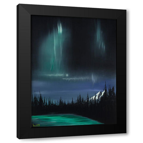 Collison II Black Modern Wood Framed Art Print with Double Matting by Klingeler, Christian