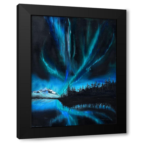 Nordy 24-2 Black Modern Wood Framed Art Print with Double Matting by Klingeler, Christian