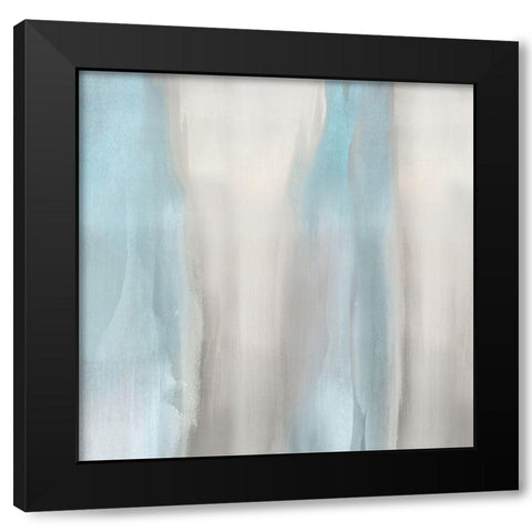 Free Fall Aqua II Black Modern Wood Framed Art Print with Double Matting by Wright, Christine