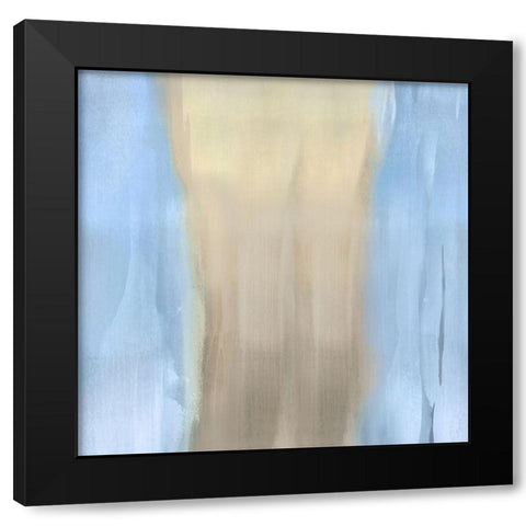 Free Fall Blue I Black Modern Wood Framed Art Print by Wright, Christine