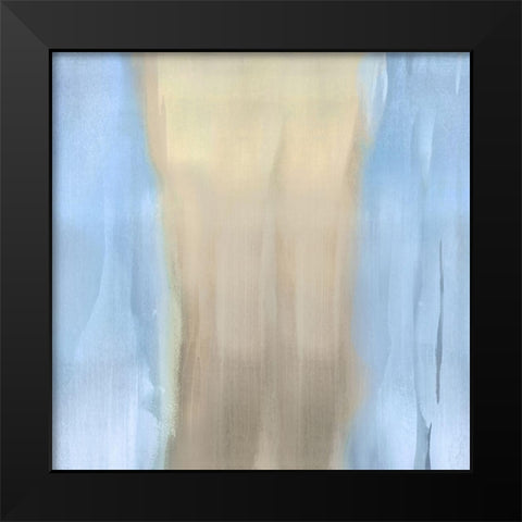 Free Fall Blue I Black Modern Wood Framed Art Print by Wright, Christine