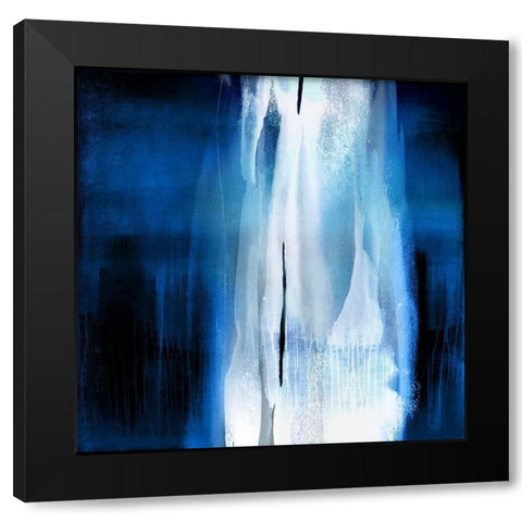 Free Fall Indigo Blue I Black Modern Wood Framed Art Print by Wright, Christine