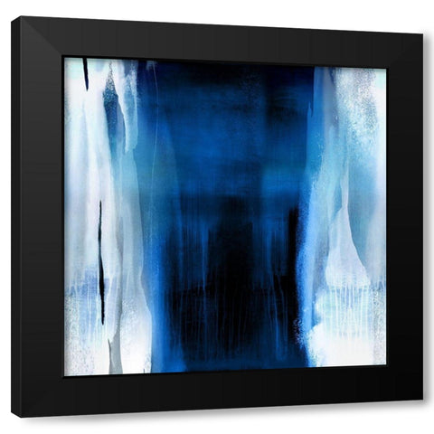 Free Fall Indigo Blue II Black Modern Wood Framed Art Print by Wright, Christine