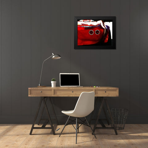 1963 Corvette Stingray 15 Black Modern Wood Framed Art Print by Branson, Clive