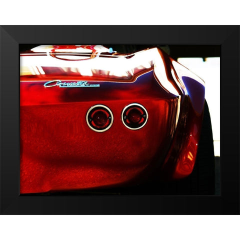 1963 Corvette Stingray 15 Black Modern Wood Framed Art Print by Branson, Clive