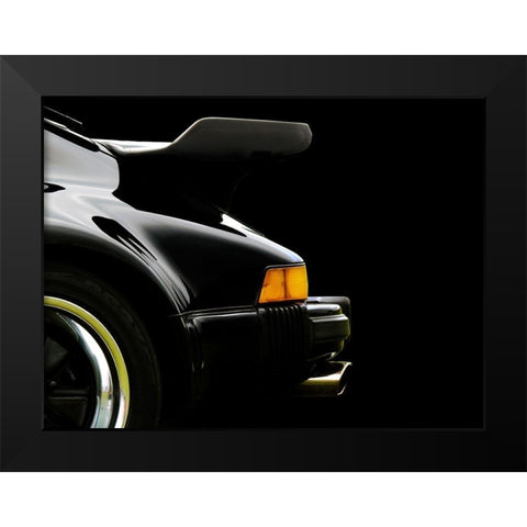 78 Porsche 930 Back Wing 2 Black Modern Wood Framed Art Print by Branson, Clive