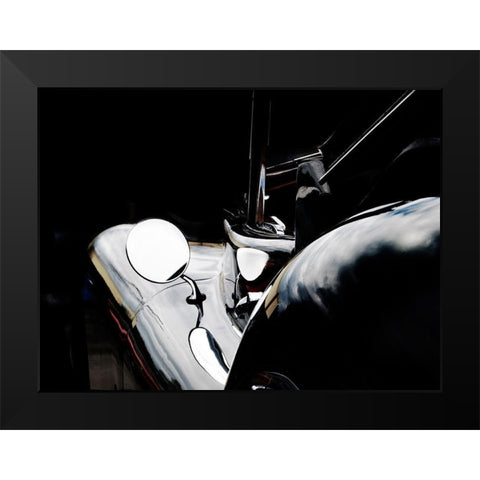 Jaguar XK120 Black Modern Wood Framed Art Print by Branson, Clive