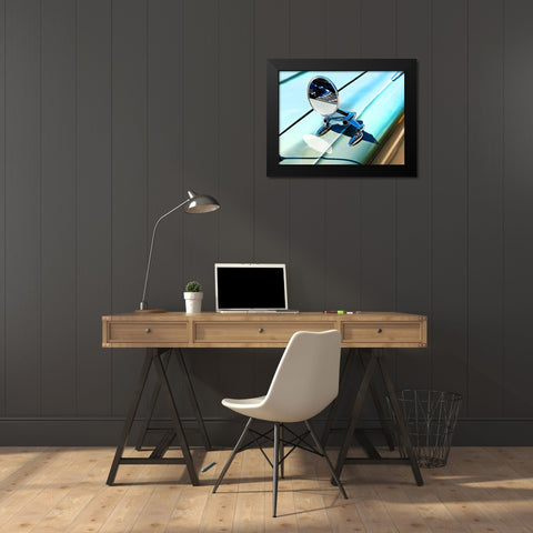 59 Pontiac Laurentian Side Mirror Black Modern Wood Framed Art Print by Branson, Clive