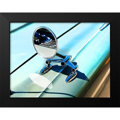 59 Pontiac Laurentian Side Mirror Black Modern Wood Framed Art Print by Branson, Clive