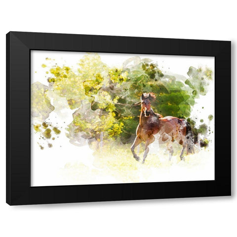 Stallion I Black Modern Wood Framed Art Print with Double Matting by Young, Chamira