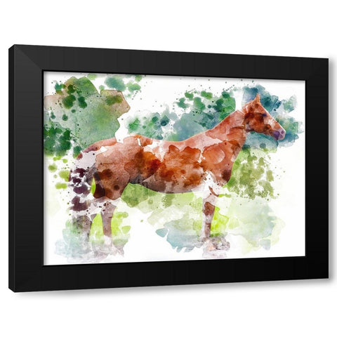 Equine Confirmation Black Modern Wood Framed Art Print by Young, Chamira