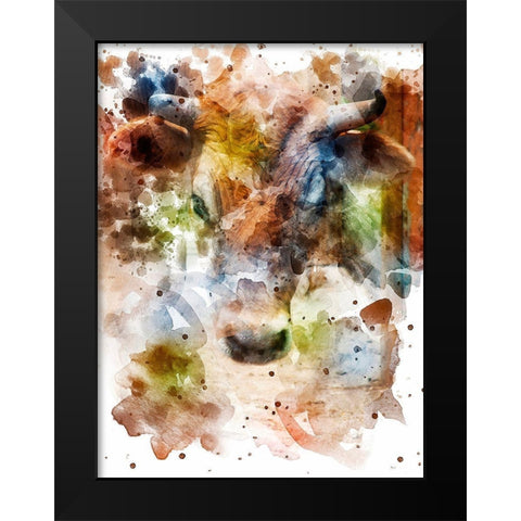 Cow II Black Modern Wood Framed Art Print by Young, Chamira