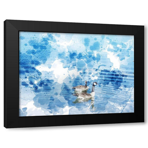 Canadian Geese I Black Modern Wood Framed Art Print by Young, Chamira