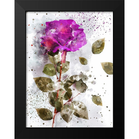 Rose in Bloom II  Black Modern Wood Framed Art Print by Young, Chamira