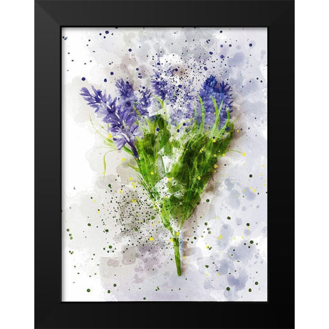 Lavender Black Modern Wood Framed Art Print by Young, Chamira