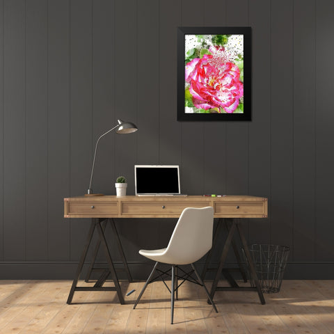 Floral in Bloom II Black Modern Wood Framed Art Print by Young, Chamira