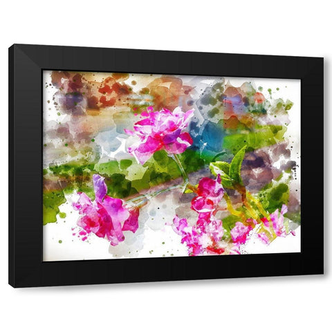 Floral in Bloom IX Black Modern Wood Framed Art Print by Young, Chamira