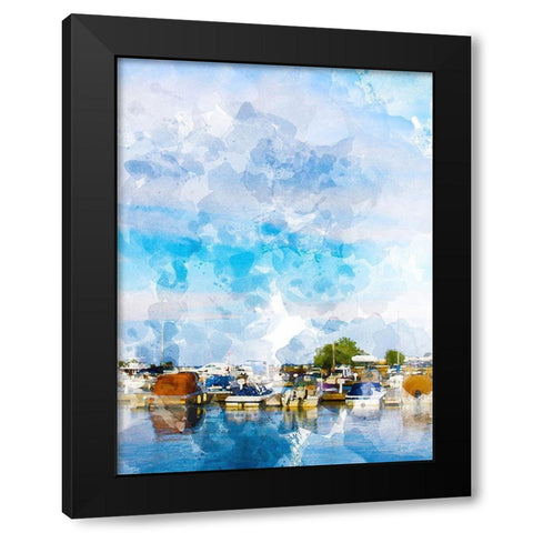 Boat Trip Black Modern Wood Framed Art Print with Double Matting by Young, Chamira