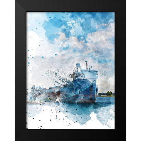 Freighter I Black Modern Wood Framed Art Print by Young, Chamira