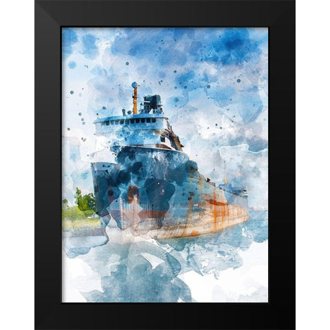 Freighter II Black Modern Wood Framed Art Print by Young, Chamira