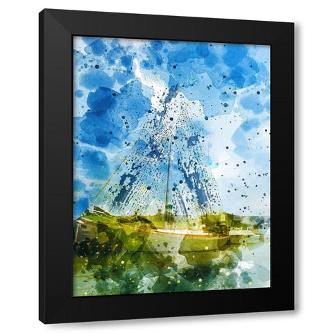 Freighter III Black Modern Wood Framed Art Print with Double Matting by Young, Chamira