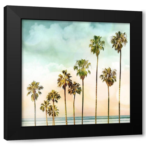 Beach Palms I Black Modern Wood Framed Art Print by Davis, Devon