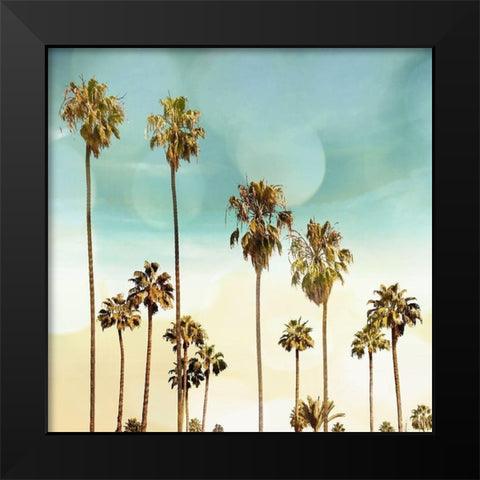 Beach Palms II Black Modern Wood Framed Art Print by Davis, Devon