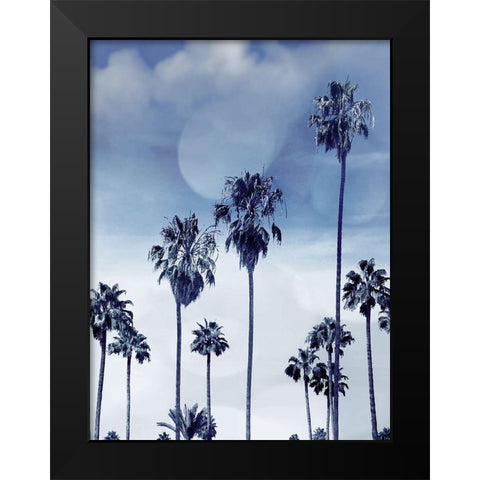 Beach Palms Indigo I Black Modern Wood Framed Art Print by Davis, Devon