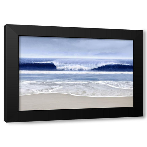 Blue Wave I Black Modern Wood Framed Art Print by Davis, Devon