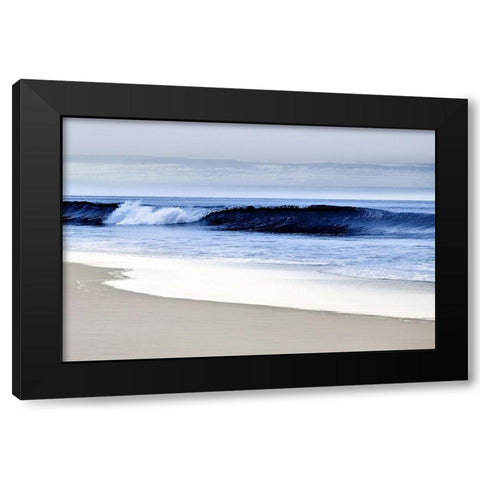 Blue Wave II Black Modern Wood Framed Art Print by Davis, Devon
