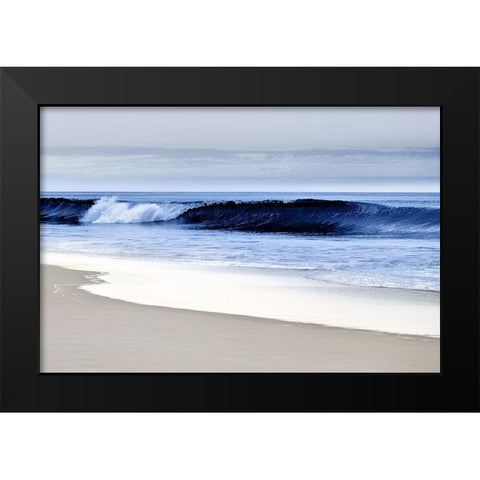 Blue Wave II Black Modern Wood Framed Art Print by Davis, Devon